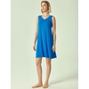 GYS Cooling Bamboo Viscose Sleeveless Nightgowns for Women(Capri Blue)
