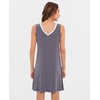 GYS Cooling Bamboo Viscose Sleeveless Nightgowns for Women(Dark Grey)
