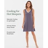 GYS Cooling Bamboo Viscose Sleeveless Nightgowns for Women(Dark Grey)