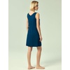 GYS Cooling Bamboo Viscose Sleeveless Nightgowns for Women(Ink Blue)