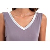 GYS Cooling Bamboo Viscose Sleeveless Nightgowns for Women(Purplish Grey)