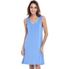 GYS Cooling Bamboo Viscose Sleeveless Nightgowns for Women(Sky Blue)
