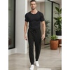 GYS Men’s Modal Cotton Blend Drawstring Joggers with Pockets(Black)