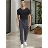 GYS Men’s Modal Cotton Blend Drawstring Joggers with Pockets(Dark Grey)