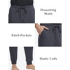 GYS Men’s Modal Cotton Blend Drawstring Joggers with Pockets(Dark Grey)