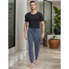 GYS Men’s Modal Cotton Blend Drawstring Joggers with Pockets(Grayish Blue)