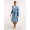 GYS Premium Men’s Bamboo Viscose Knee Length Robe(Grayish Blue)
