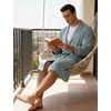 GYS Premium Men’s Bamboo Viscose Knee Length Robe(Greyish Green)