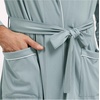 GYS Premium Men’s Bamboo Viscose Knee Length Robe(Greyish Green)