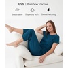 GYS Women’s Bamboo Viscose Capri Pajama Set, Wide Waistband Cooling(Ink Blue)