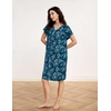 GYS Women’s Bamboo Viscose Cooling Nightgown(Drawn Flowers)