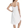GYS Women’s Bamboo Viscose Cooling Pleated Sleeveless Nightgown(White)