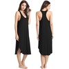 GYS Women’s Bamboo Viscose Cooling Racerback Tank Nightgown(Black)