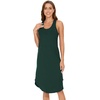 GYS Women’s Bamboo Viscose Cooling Racerback Tank Nightgown(Dark Green)