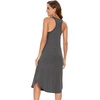 GYS Women’s Bamboo Viscose Cooling Racerback Tank Nightgown(Dark Heather Grey)