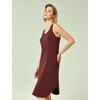 GYS Women’s Bamboo Viscose Cooling Racerback Tank Nightgown(Ficus Red)