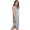GYS Women’s Bamboo Viscose Cooling Racerback Tank Nightgown(Heather Grey)