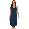GYS Women’s Bamboo Viscose Cooling Racerback Tank Nightgown(Ink Blue)