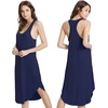 GYS Women’s Bamboo Viscose Cooling Racerback Tank Nightgown(Navy)
