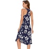GYS Women’s Bamboo Viscose Cooling Racerback Tank Nightgown(Navy Floral)