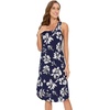GYS Women’s Bamboo Viscose Cooling Racerback Tank Nightgown(Navy Floral)