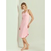 GYS Women’s Bamboo Viscose Cooling Racerback Tank Nightgown(Pink)