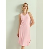 GYS Women’s Bamboo Viscose Cooling Racerback Tank Nightgown(Pink)