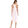 GYS Women’s Bamboo Viscose Cooling Racerback Tank Nightgown(Pink and White Stripe)