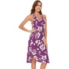 GYS Women’s Bamboo Viscose Cooling Racerback Tank Nightgown(Purple Floral)