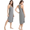 GYS Women’s Bamboo Viscose Cooling Racerback Tank Nightgown(Stripe)