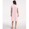 GYS Women’s Bamboo Viscose Muumuu, Puff Short Sleeve Pleated Nightgown(Pink)