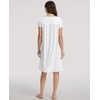 GYS Women’s Bamboo Viscose Muumuu, Puff Short Sleeve Pleated Nightgown(White)