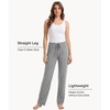 GYS Women’s Bamboo Viscose Pajama Pants, Soft Lightweight Lounge Bottoms(A-heather Grey)