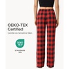 GYS Women’s Bamboo Viscose Pajama Pants, Soft Lightweight Lounge Bottoms(A-red Buffalo Plaid)