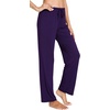 GYS Women’s Bamboo Viscose Pajama Pants, Soft Lightweight Lounge Bottoms(Purple)