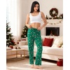 GYS Women’s Bamboo Viscose Pajama Pants, Soft Lightweight Lounge Bottoms(Xmas Green)
