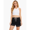 GYS Women’s Bamboo Viscose Pajama Shorts for Summer(Black)