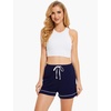 GYS Women’s Bamboo Viscose Pajama Shorts for Summer(Navy)
