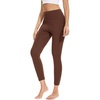 GYS Bamboo Viscose Leggings for Women, Ultra-Soft Yoga Pants(Coffee)