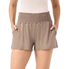 GYS Bamboo Viscose Pajama Shorts for Women, Ultra-Soft Comfy Lounge Shorts(Camel)