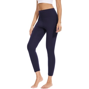 GYS Bamboo Viscose Leggings for Women, Ultra-Soft Yoga Pants(Navy)