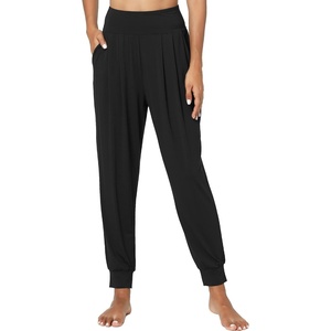 GYS Bamboo Viscose Women Joggers Pajama Pants(Black)