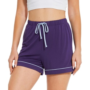 GYS Women’s Bamboo Viscose Pajama Shorts for Summer(Purple)