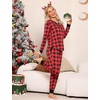 GYS Women’s Bamboo Viscose Pajama Set, Wide Waistband Cooling(Black Red Plaid)