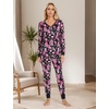GYS Women’s Bamboo Viscose Pajama Set, Wide Waistband Cooling(Magnolia)