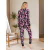 GYS Women’s Bamboo Viscose Pajama Set, Wide Waistband Cooling(Magnolia)
