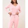 GYS Women’s Bamboo Viscose Pajama Set, Wide Waistband Cooling(Pink)