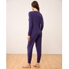 GYS Women’s Bamboo Viscose Pajama Set, Wide Waistband Cooling(Purple)