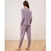 GYS Women’s Bamboo Viscose Pajama Set, Wide Waistband Cooling(Violet)