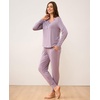 GYS Women’s Bamboo Viscose Pajama Set, Wide Waistband Cooling(Violet)